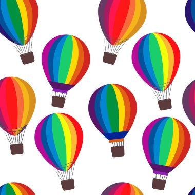Hava Balon desen. Sorunsuz vektör desen çocuk fabrikası için