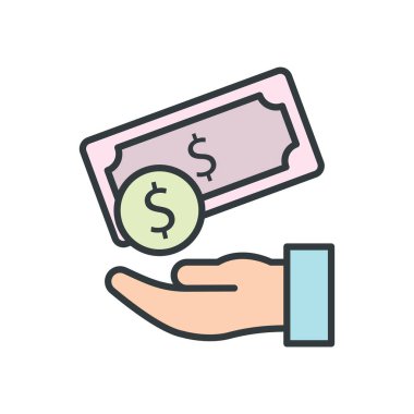 Maaş simgesi tasarım şablonları basit ve modern konsept