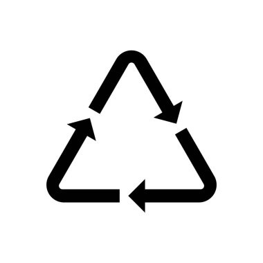 Geri dönüşüm simgesi vektör tasarım şablonları basit ve modern konsept, beyaz arkaplan üzerinde izole