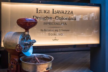 Torino, İtalya - 2 Aralık 2018: Lavazza Müzesi - iç VI