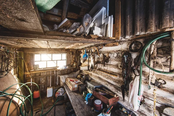 Ufa Russia February 2018 Very Old Village Wooden Shed Storage — Stock Photo, Image