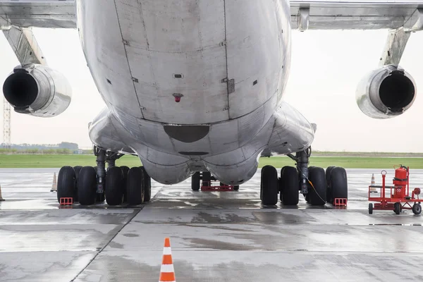 Coffre Fret Gros Aéronef Transport Gros Plan — Photo