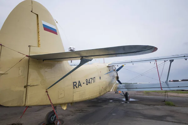 Ufa Rusya Federasyonu Mayıs 2018 Eski Sovyet Bir Uçağı Havaalanında — Stok fotoğraf