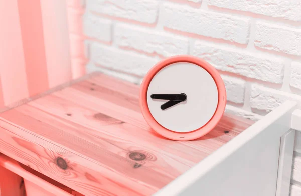 clock alarm modern interior. color of the year 2019 Living coral