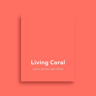 yıl 2019 yaşam mercan rengi paleti. Livingcoral