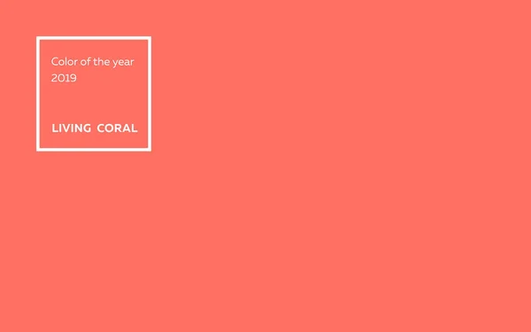 Paleta Kolorów Rok 2019 Życia Koralowców Livingcoral — Zdjęcie stockowe