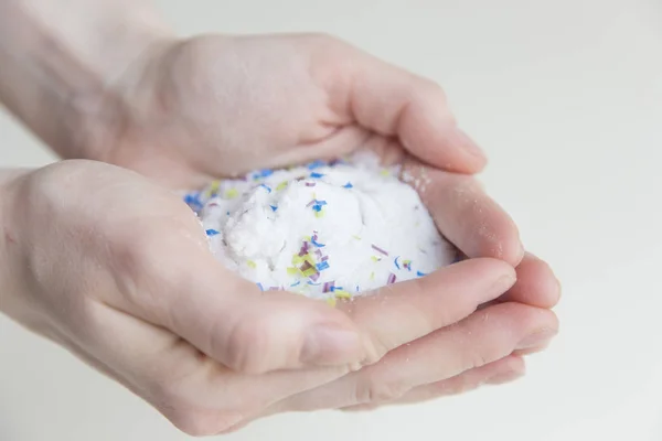 tuz parçacıkları microplastic. çevre ve Deniz kirliliği