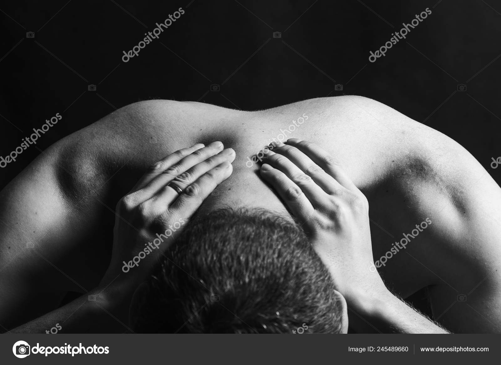 Holding her neck from behind erotic