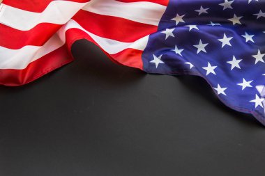Renk arka plan üzerinde Amerikan bayrağı ABD closeup