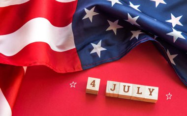 Bağımsızlık Günü'nü kutluyoruz. Amerika Birleşik Devletleri ABD bayrağı arka plan 4 Temmuz için