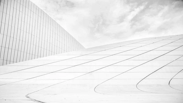 Arquitetura Branca Fundo Circular. Design de edifício moderno. Formas curvas abstratas . — Fotografia de Stock