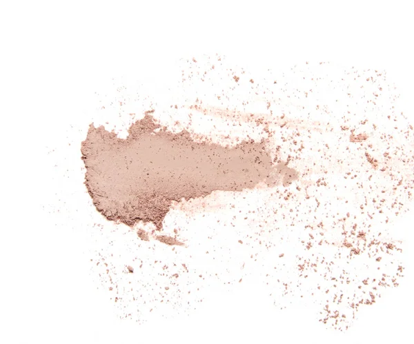 白色背景下的碎米色粉 — 图库照片
