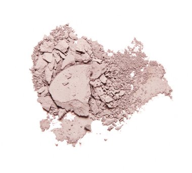 Beyaz arka planda izole edilmiş pembe toz pembe göz farı.