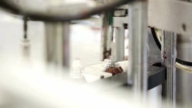 Oje için fırça otomatik ekipman ile takılır. Kozmetik endüstrisi