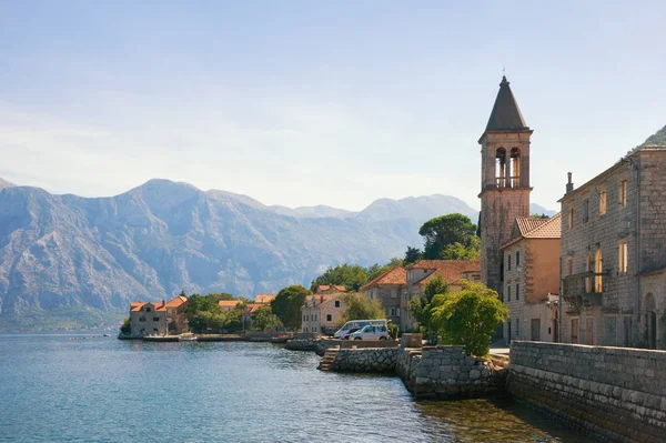 Wunderschöne Mediterrane Landschaft Montenegro Adria Bucht Von Kotor Blick Auf — Stockfoto