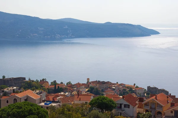 Prachtige Mediterrane Landschap Montenegro Adriatische Zee Uitzicht Baai Van Kotor — Stockfoto