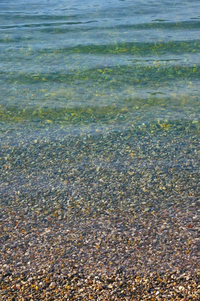 Fundo Gradativo Costa Até Águas Profundas Pebble Beach Montenegro — Fotografia de Stock