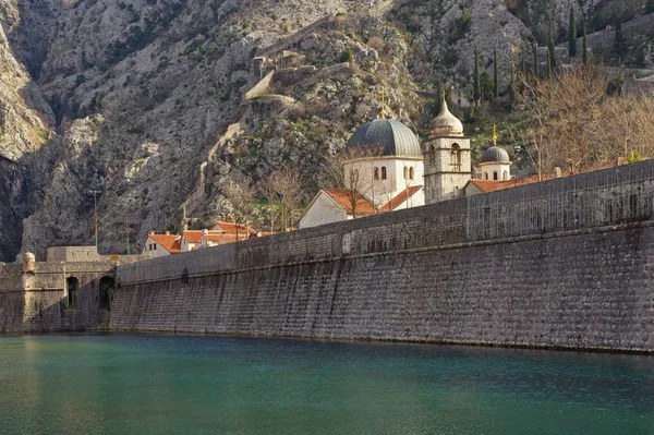 Montenegro Ciudad Vieja Kotor Patrimonio Humanidad Por Unesco Vista Las — Foto de Stock