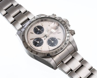 Tudor kronograf, Big Block modeli, 79160 otomatik saat, gri kadranlı çelik kasa. Milan, İtalya, 14 Nisan 2025.