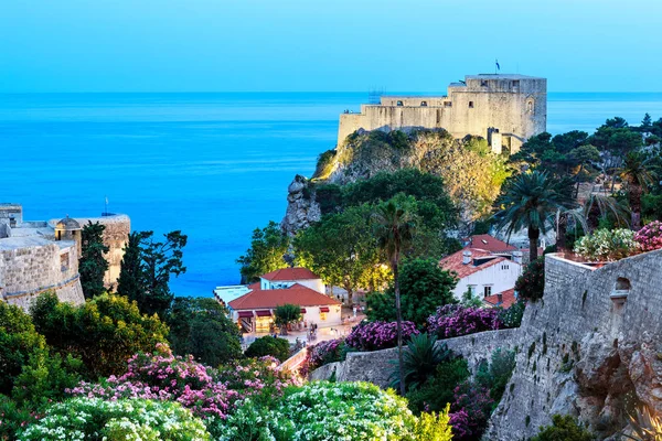 Campanario Atardecer Dubrovnik Dalmacia Croacia —  Fotos de Stock
