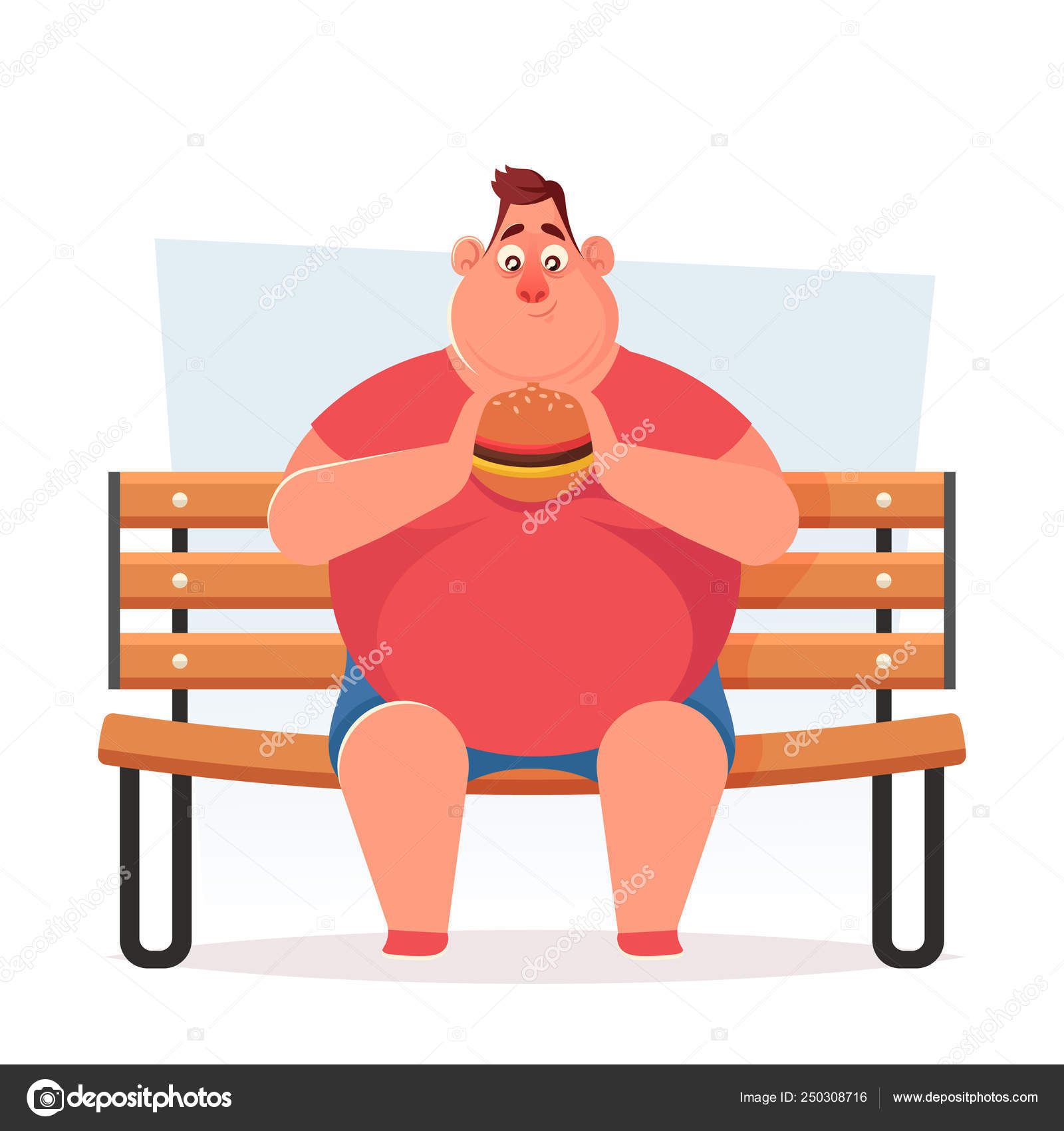 cartoon person sitting on a bench