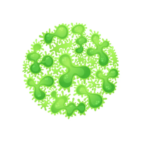Veel groene microben Rechtenvrije Stockillustraties