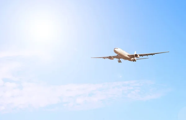 Airliner Background Sky Sun White — Stock Photo, Image