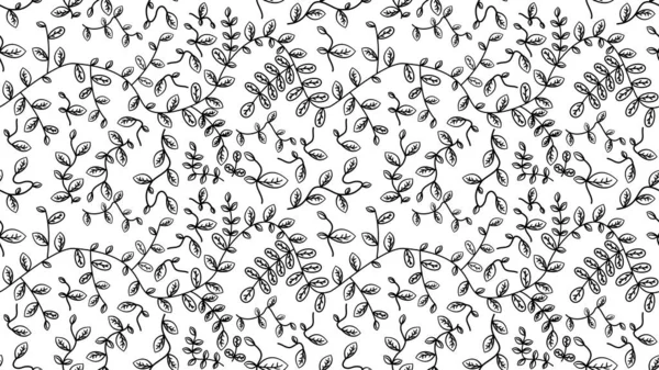 Elle çizilmiş karalama çiçekleriyle kusursuz bir arkaplan