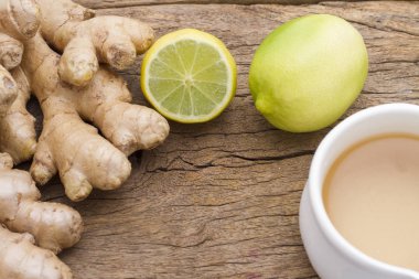 zencefil ve limon yukarıda da görüleceği masada