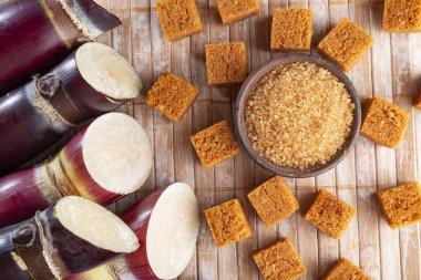 Şeker kamışı ve Kolombiya 'dan kahverengi şeker ve panela türevleri