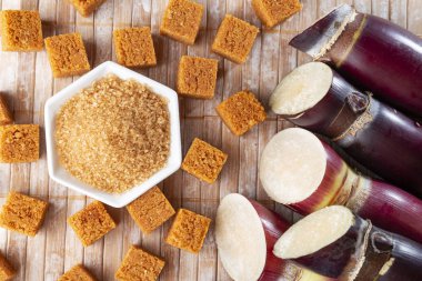 Şeker kamışı ve Kolombiya 'dan kahverengi şeker ve panela türevleri