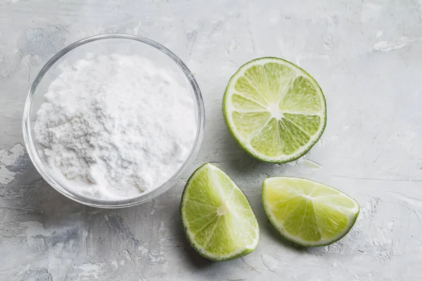 Baking soda dan lemon — Stok Foto