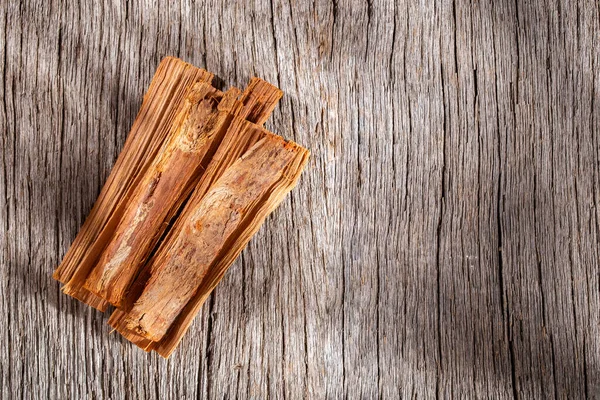 Pila Madera Palo Santo Sobre Mesa Bursera Graveolens — Foto de Stock