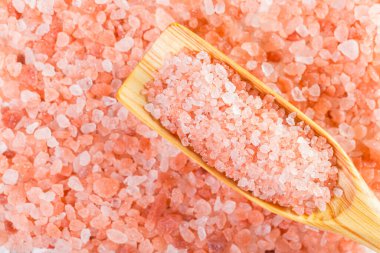 Himalaya pembe tuzu masada, yakın plan görüntüsü.