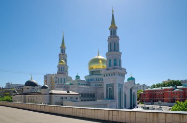 Moskova katedral Cami, Rusya. En büyük ve en yüksek Rusya ve Avrupa'da Müslüman camiler