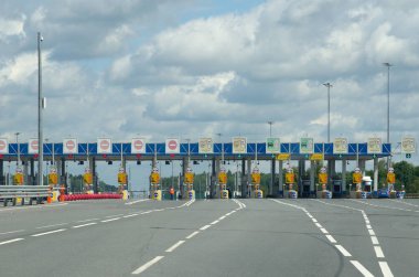 Kaluga region, Rusya Federasyonu - 18 Temmuz 2018: Checkpoint (yol M-3 