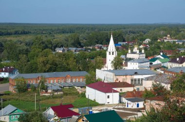 Aziz Nikolaos dağdan Gorokhovets şehir ve Sretensky Manastırı görüntüleyin. Vladimir Bölgesi, Rusya Federasyonu