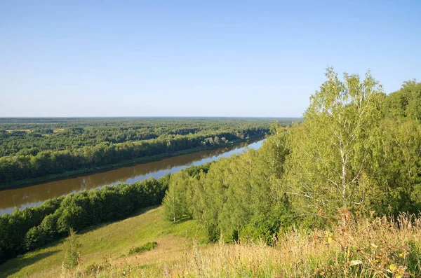 Міста Gorokhovets Володимирській Області Вид Лисою Горою Березі Річки Клязьма — стокове фото