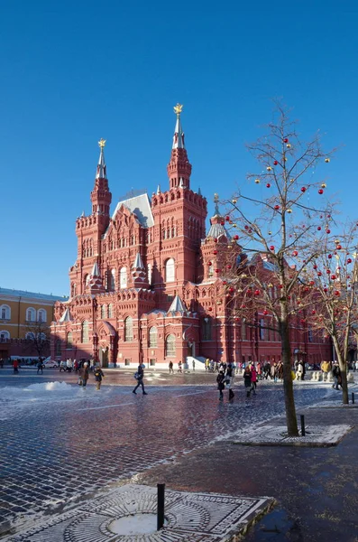 Moskou Rusland Januari 2018 Het Historische Museum Het Rode Plein — Stockfoto