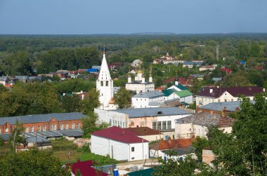 Şehir Gorokhovets ve Sretensky Manastırı görünümü. Vladimir Bölgesi, Rusya Federasyonu