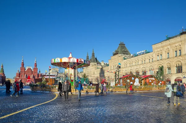 Moscow Russia January 2018 Red Square New Year Day Gum — Stock Photo, Image