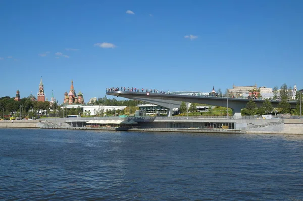 Moscou Russie Août 2018 Vue Été Sur Remblai Moskvoretskaya Pont — Photo