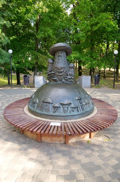 Ryazan Russie Août 2018 Sculpture Champignons Aux Yeux Dans Parc — Photo