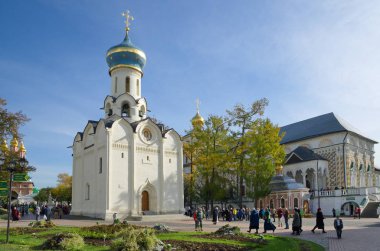 Sergiev Posad, Rusya Federasyonu - 9 Eylül 2018: Kilise Kutsal Ruh'un Kutsal Üçlü St Sergius Lavra