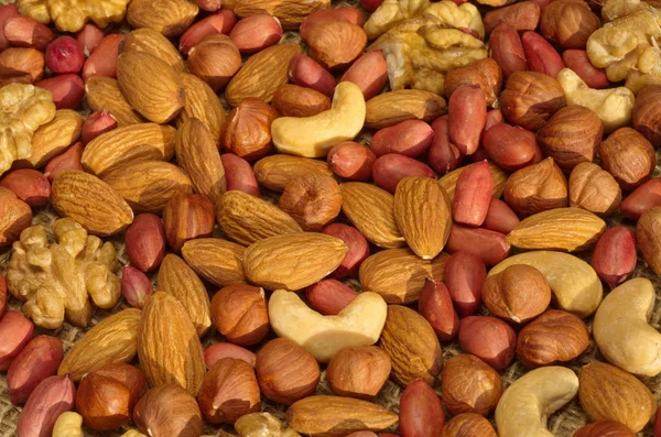 Background of mixture of nuts