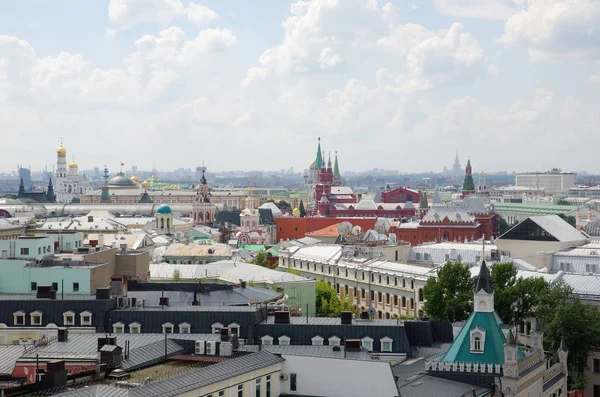 Vue Estivale Ville Moscou Kremlin Depuis Terrasse Observation Magasin Central — Photo