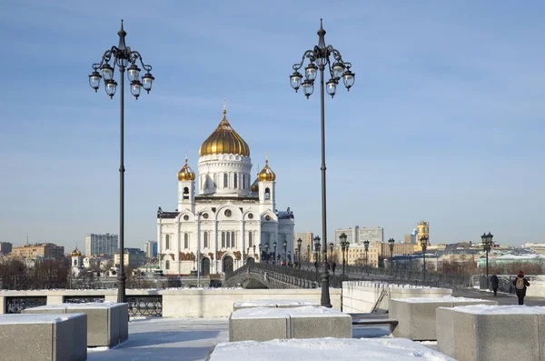 Cathédrale Christ Sauveur Pont Patriarcal Moscou Russie — Photo
