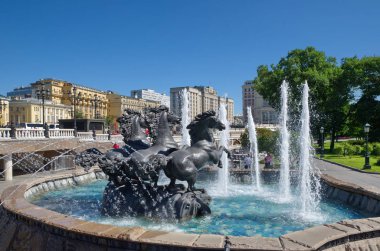 Moskova, Rusya - 15 Haziran 2018: Heykel kompozisyon 