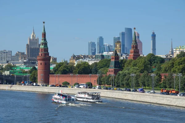 Moskou Rusland Augustus 2018 Zomer Uitzicht Het Kremlin Het Kremlin — Stockfoto