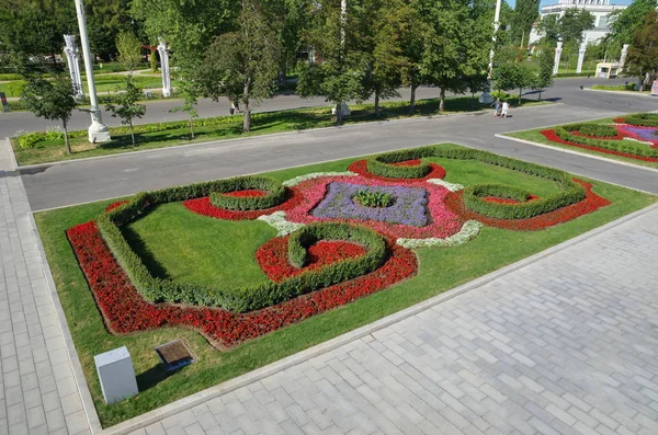 Moskau Russland August 2018 Schöne Landschaftsgestaltung Bei Vdnh — Stockfoto